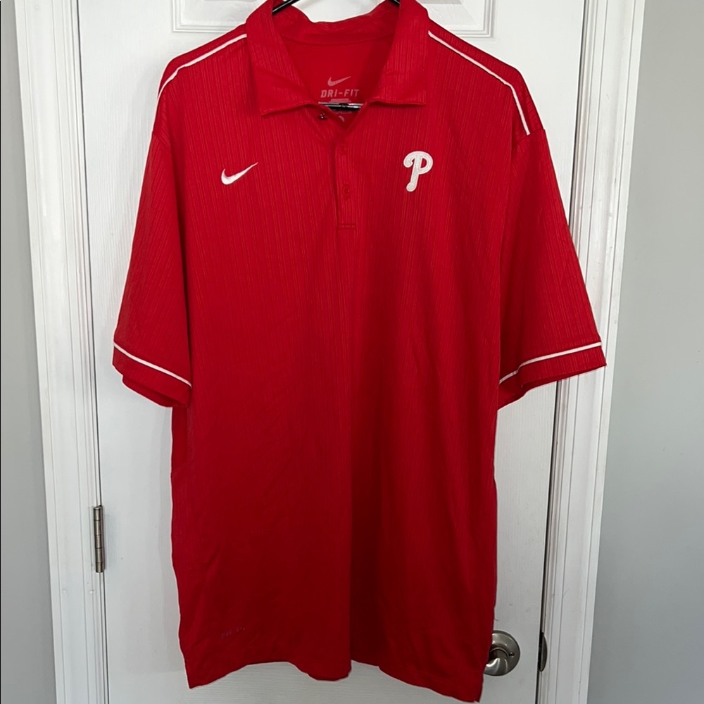 Philadelphia Phillies Nike Men's Red Polo Shirt XL